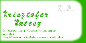 krisztofer matesz business card